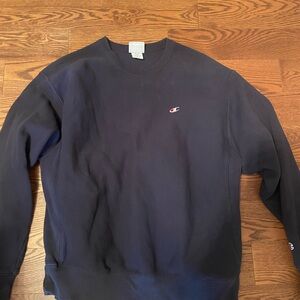 Champion Men's Dark Blue Crewneck Sweater